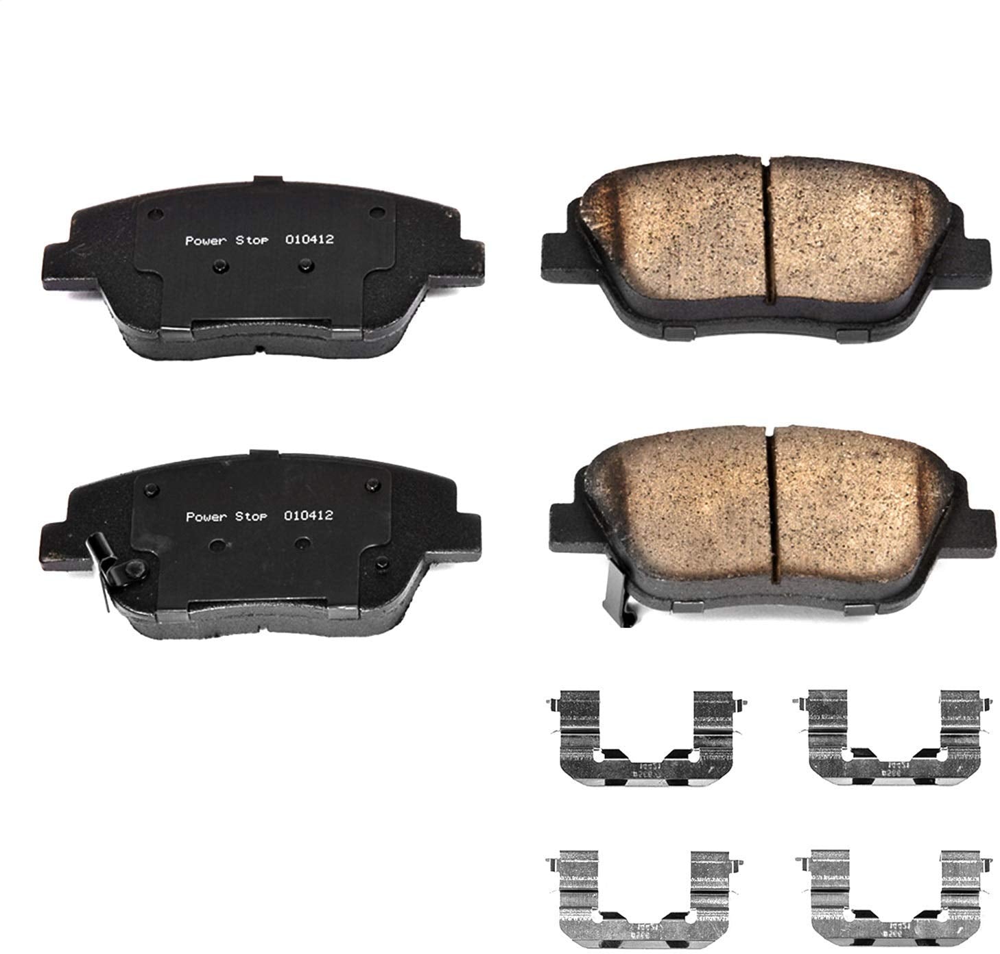 Power Stop 17-1444, Z17 Front Ceramic Brake Pads with Hardware