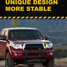 KYX Bull Bar with Light Bar for 2005-2015 Toyota Tacoma, Pickup Truck 3" Tubing Brush Push Bar Off-Road Front Bumper Grille Guard Exterior Accessories, Black