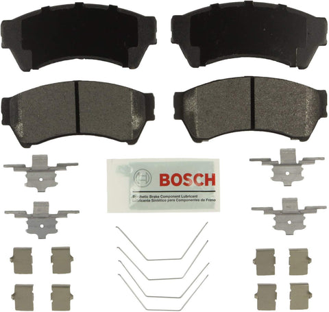 Bosch BE1164H Blue Disc Brake Pad Set with Hardware for Select Ford Fusion; Lincoln MKZ, Zephyr; Mazda 6; and Mercury Milan - FRONT