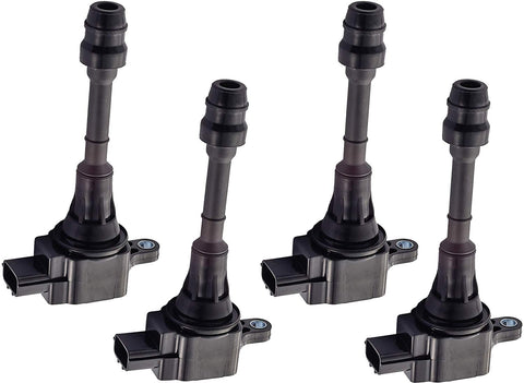 Pack of 4 Ignition Coils for 2002-2008 Nissan Altima Sentra X-Trail - 2.5L - UF350 22448-8H315 22448-8H310 C1398 UF-350