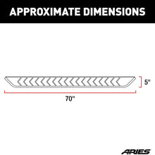 ARIES 2051970 AeroTread 70-Inch Black Stainless Steel SUV Running Boards, Brackets Sold Separately