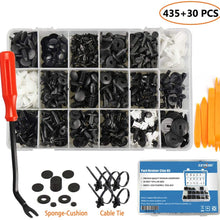 EZYKOO 465 Pcs Car Retainer Clips & Plastic Fasteners Kit - 19 Most Popular Sizes Auto Push Pin Rivets Set -Door Trim Panel Clips Compatible with GM Ford Toyota Honda Chrysler