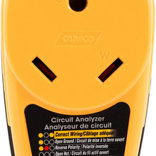 Camco Adapter PowerDefender Circuit Analyzer with Integrated Surge Protection and Indicator Lights, Male to 30 Amp Female (55310)