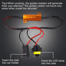 Light Load Resistor Adapter,H8/H11 50W 8 ohm LED Resistor, Led Headlight Decoder, Warning Canceller Adapter Error Free Load Resistor 2PCS