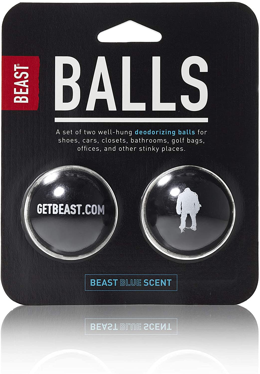 Beast Balls - Deodorizing Balls for Shoes Cars Closets Offices Gym Bags Bathrooms Sneakers Boots Lockers Air Fresheners - Beast Blue Long Lasting Premium Natural Scent by Tame the Beast