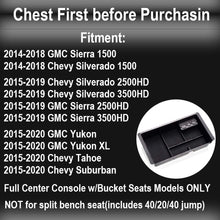EDBETOS Center Console Organizer Tray for 2014-2018 GMC Sierra 1500 Accessories/Chevy Silverado 1500 and 15-19 Silverado 2500/3500 HD and 15-20 Chevy Suburban/Tahoe/GMC Yukon Armrest Storage Box