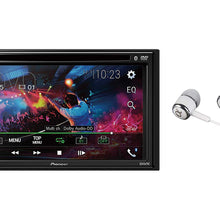 Pioneer AVH-210EX Double DIN Bluetooth In-Dash DVD/CD AM/FM Front USB Digital Media Car Stereo Receiver 6.2" WVGA Touchscreen Display, Apple iPhone and Android Music Support/FREE ALPHASONIK EARBUDS