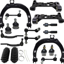 Detroit Axle - 18PC Front Upper and Lower Control Arms w/Ball Joint, Sway Bar, Inner and Outer Tie Rod Kit for 2004-2007 Chevy Trailblazer/Buick Rainier/GMC Envoy/Isuzu Ascender