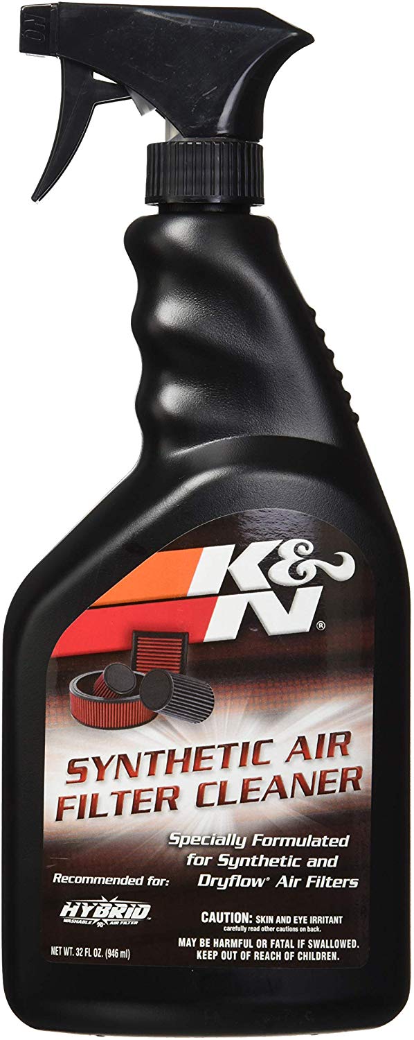 K&N Synthetic Air Filter Cleaner and Degreaser: 32 Oz Spray Bottle; Restore Engine Air Filter Performance, 99-0624