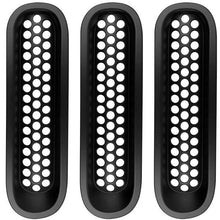 MOEBULB Upgrade Clip in Version Mesh Front Grill Insert Grille Cover Trim for 2007-2015 Jeep Wrangler JK 2-Door & 4-Door (Without Key Hole, Matte Black)