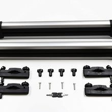 BRIGHTLINES Universal Ski Snowboard Racks Carriers 2pcs Mount on Vehicle top Cross Bars (Up to 4 Skis or 2 Snowboards)