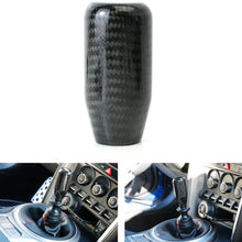 iJDMTOY Glossy Black Real Carbon Fiber Shift Knob Compatible With Most Car 6-Speed, 5-Speed, 4-Speed Manual or Automatic, etc
