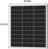 Newpowa 50W Mono Solar Panel 50 Watts Monocrystalline Module with 3ft Cable for RV,Boat,Home Off Grid System
