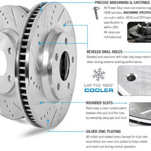 Power Stop KC3156 Z23 Daily Driver Front Caliper Kit-Drilled/Slotted Brake Rotors, Carbon-Fiber Ceramic Brake Pads, Calipers