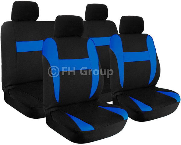 FH Group PU008102 Highest Grade Faux Leather Seat Covers (White) Front Set – Universal Fit for Cars Trucks & SUVs