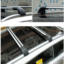 Lequer Cross Bars Crossbars Fits for Ford Edge 2015-2020 Baggage Carrier Luggage Roof Rack Rail Lockable Adjustable Silver