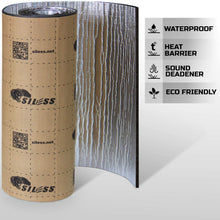 Siless Liner 157 mil 36 sqft Aluminum Foil Finish Car Sound Deadening & Heat Insulation Closed Cell Foam - PE Foam Sound Deadener