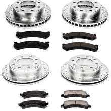 Power Stop K2025 Front & Rear Brake Kit with Drilled/Slotted Brake Rotors and Z23 Evolution Ceramic Brake Pads