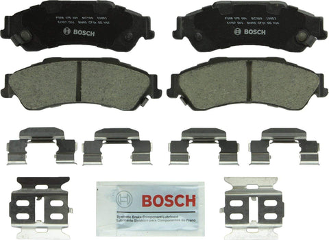 Bosch BC729 QuietCast Premium Ceramic Disc Brake Pad Set For Chevrolet: 1997-05 Blazer, 1997-04 S10; GMC: 1997-05 Jimmy, 1997-04 Sonoma; Isuzu: 1998-00 Hombre; Oldsmobile: 1997-01 Bravada; Rear