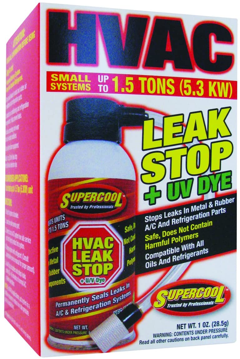 TSI Supercool 28320 HVAC Leak Stop Plus U/V Dye 1-oz. BOV Can (28.5 g) with Applicator 1. Fluid_Ounces