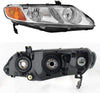 For 2006-11 Honda Civic 4DRs Amber Corner Headlights Assembly Chrome Housing Clear Lens Full Set