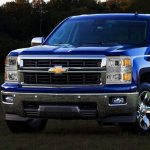 For Chevy Silverado 1500 Pair LED DRL+U Tube Bar Projector Headlight/Lamp Chrome/Amber