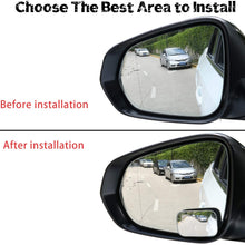 LivTee Blind Spot Mirror, Rectangle Shaped HD Glass Frameless Convex Rear View Mirror with wide angle Adjustable Stick for Cars SUV and Trucks, Pack of 2
