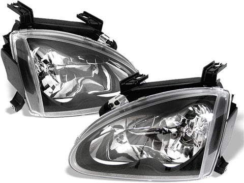 Spyder Auto Honda Del Sol Black Crystal Headlight (HD-YD-HD93-BK)