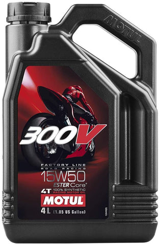 Motul 300V 4T Competition Synthetic Oil 15W50 4L. 836241/101363