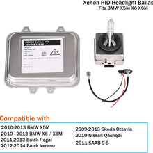 5DV 009 610-00 5DV 009 720-00 Xenon HID Headlight Ballast Headlight Control Unit with Electrical Connector D1S Bulb Compatible with BMW X5M X6 X6M 5DV00961000 63117248050