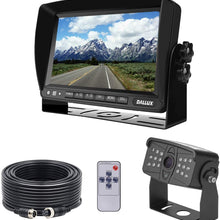 Vehicle Backup Camera kit,HD 1080P Waterproof Night Vision Rearview Cab Cam with 7 inch Monitor+ 4 PIN Camera Cable for Bus/Truck/Van/Trailer/ RV/ Camper/ Motor Home/Pickup/Harveste/Vehicles(12V-24V)