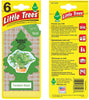 LITTLE TREES Car Air Freshener | Hanging Tree Provides Long Lasting Scent for Auto or Home | Twisted Basil, 6-packs (4 count)