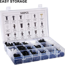 RUCKAE 500 Pcs Car Retainer Clips & Plastic Fasteners Kit,With Push Retainer Clips,Fastener Remover,Auto Trim Removal Tool for car, Compatible with GM Ford Toyota Honda Chrysler