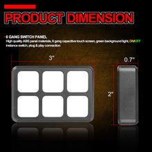 6 Gang Switch Panel, OFFROADTOWN Electronic Relay System with Circuit Control Box Waterproof Fuse Relay Box Wiring Harness Label Stickers for Car Jeep Truck Marine Boat ATV UTV
