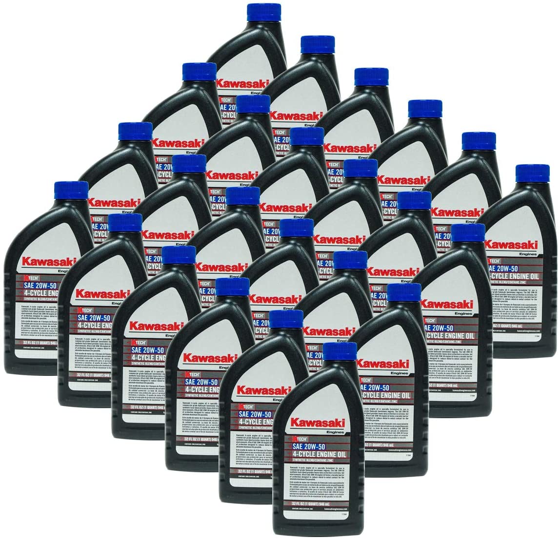 Kawasaki 24PK SAE 20W50 4-Cycle Engine Motor Oil OEM# 99969-6298 Quart Bottle
