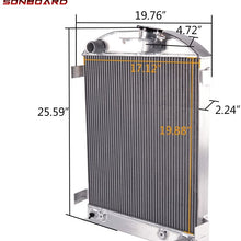All Aluminum Racing Radiator Replacement For FORD MODEL A CHEVY V8 UPGRADE 1930 1931
