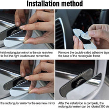 Audew 2 Pack Square Blind Spot Mirror 360° ABS Glass for All Universal Vehicles Car Fit Stick-on Design