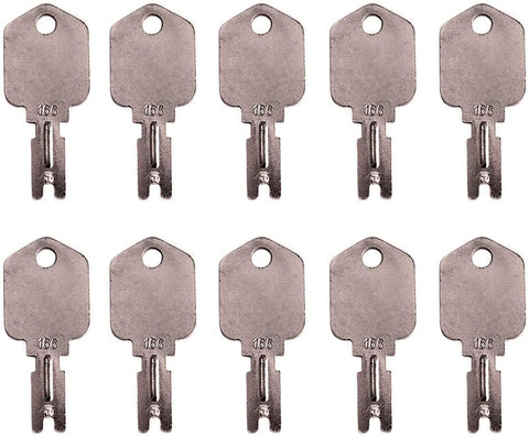 Notonparts Forklift Key 1430 166 (10 Keys) For Hyster Heavy Equipment Crown Daewoo Yale JLG Gradall Gehl Construction Ignition Key Set