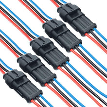 dstfuy 2 Wire Connectors, 16AWG Way Car Auto Electrical Connectors for Truck, Boat,and Other Wire Connections.(5 Pack 2Pin Connector)