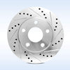 Power Sport Cross Drilled Slotted Brake Rotors and Ceramic Brake Pads Kit -81924 [FRONTS]