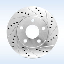 Power Sport Cross Drilled Slotted Brake Rotors and Ceramic Brake Pads Kit -81347 [FRONTS]