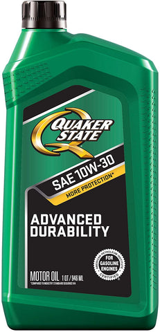 Quaker State Advanced Durability Conventional 10W-30 Motor Oil (1-Quart, Case of 6)