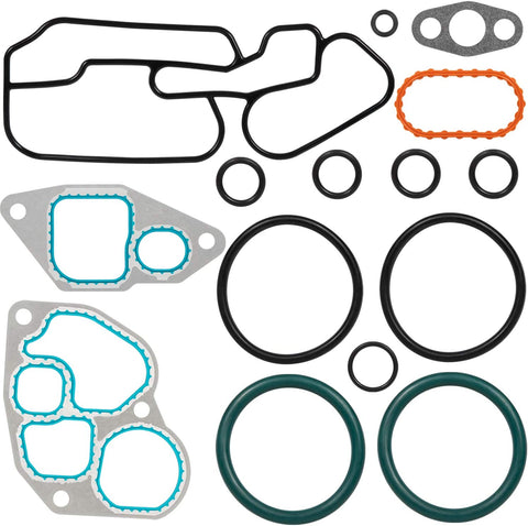 Oil Cooler Mounting Gasket Kit Compatible with Navistar/International 1993-1997 DT466E 1823182C95