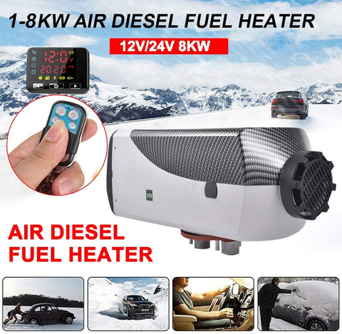 TOHUU Diesel Heater, 12V 8KW Air Heater with 9L Tank & LCD Thermostat, Remote Control Camping Parking Heater for Car Bus Trucks Boat Trailer Pickup RV