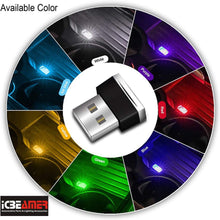 ICBEAMER [ Color:Red Universal USB Interface Plug-in Miniature Night Light LED Car Interior Trunk Ambient Atmosphere