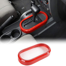 Car Gear Shift Panel Frame Cover Trim Interior Accessories for Jeep Wrangler JK JKU Rubicon Sahara Sport 2/4 Door 2007-2010 (Red)
