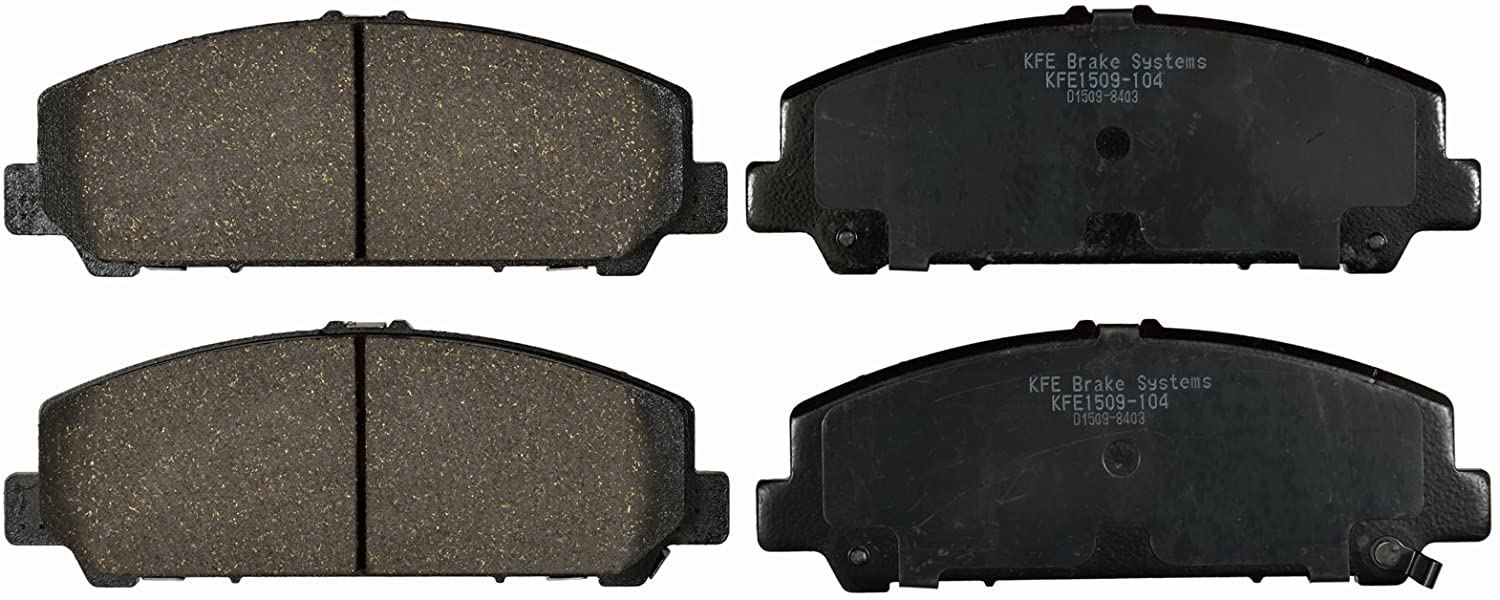 KFE KFE1509-104 Ultra Quiet Advanced Premium Ceramic Brake Pad Front Set Compatible with: 2008-2015 Nissan Titan, Armada; Infiniti QX56, QX80