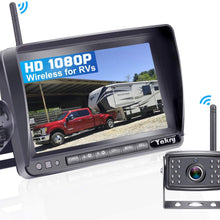 Yakry Y31 HD 1080P Digital Wireless Backup Camera for RVs,Trucks,Campers,Trailers,Motorhomes with 7'' Monitor Kit Rear View System High-Speed Observation IR Night Vision