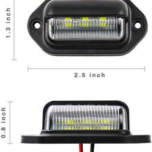 LivTee Waterproof 12V LED Tag License Plate Lamp Light for Truck SUV Trailer Van, Step Courtesy Lights, Dome Cargo Lights or Under Hood Light, Xenon White(2-Pieces)