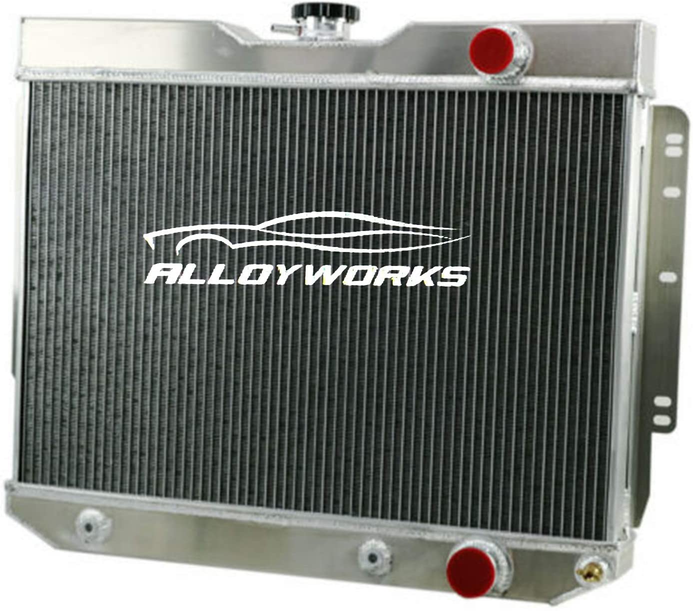 ALLOYWORKS 3 Row All Aluminum Radiator For 1959-1965 Chevy Bel Air/Impala/El Camino/Biscayne L6 V8